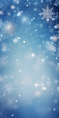 Wall Mural - Abstract winter snowflakes background design with copy space 