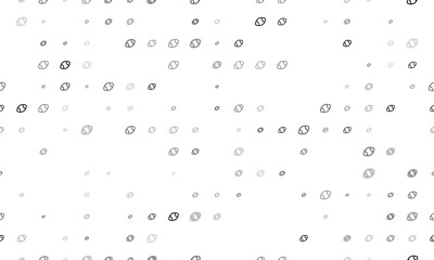 Poster - seamless background pattern of evenly spaced black rugby symbols of different sizes and opacity. ill