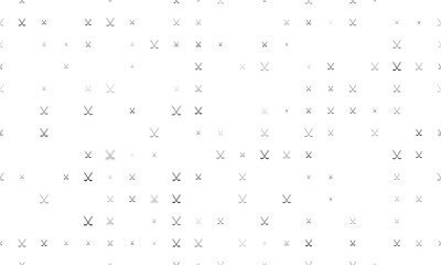 Poster - Seamless background pattern of evenly spaced black hockey symbols of different sizes and opacity. Illustration on transparent background