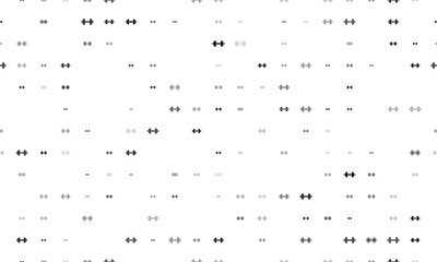 Poster - Seamless background pattern of evenly spaced black dumbbell symbols of different sizes and opacity. Illustration on transparent background