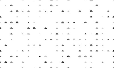 Poster - Seamless background pattern of evenly spaced black printed circuit boards of different sizes and opacity. Vector illustration on white background