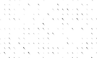Poster - Seamless background pattern of evenly spaced black screwdriver symbols of different sizes and opacity. Vector illustration on white background
