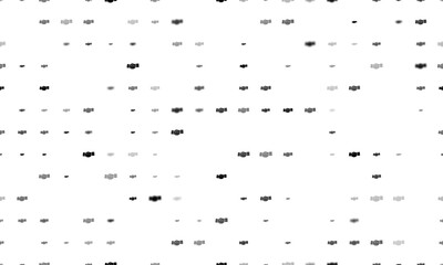 Poster - Seamless background pattern of evenly spaced black handshake symbols of different sizes and opacity. Illustration on transparent background