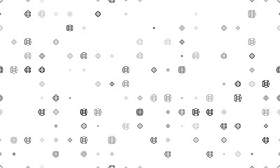 Poster - Seamless background pattern of evenly spaced black web symbols of different sizes and opacity. Vector illustration on white background