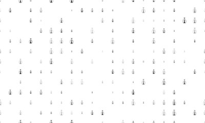 Poster - Seamless background pattern of evenly spaced black hookah symbols of different sizes and opacity. Illustration on transparent background