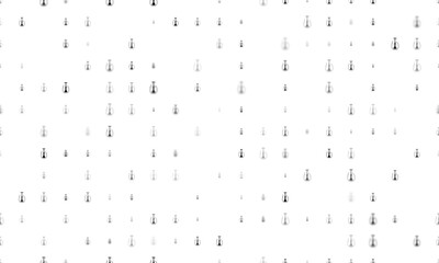 Poster - Seamless background pattern of evenly spaced black hookah symbols of different sizes and opacity. Vector illustration on white background