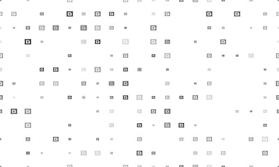 Poster - Seamless background pattern of evenly spaced black eSIM symbols of different sizes and opacity. Illustration on transparent background