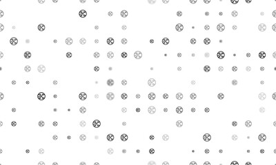 Poster - Seamless background pattern of evenly spaced black electrical board symbols of different sizes and opacity. Illustration on transparent background