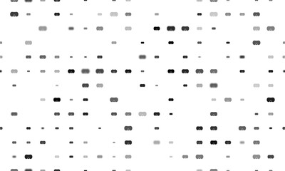 Poster - Seamless background pattern of evenly spaced black diving goggles symbols of different sizes and opacity. Illustration on transparent background