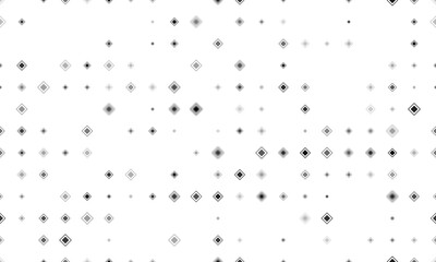 Poster - Seamless background pattern of evenly spaced black main road signs of different sizes and opacity. Illustration on transparent background