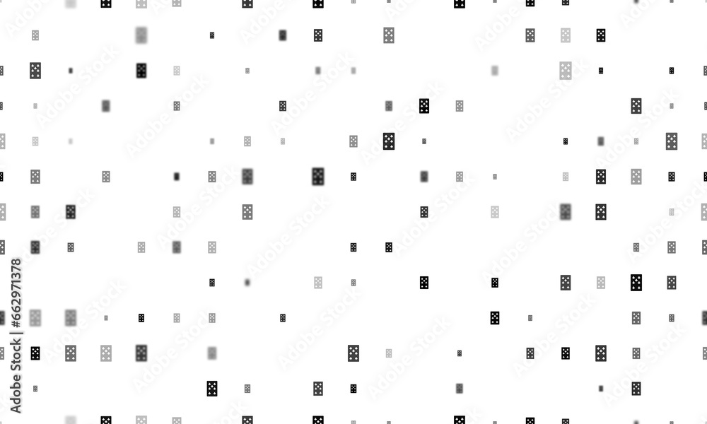 Seamless background pattern of evenly spaced black seven of clubs ...
