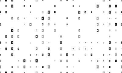 Poster - Seamless background pattern of evenly spaced black ace of diamond cards of different sizes and opacity. Illustration on transparent background