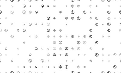 Poster - Seamless background pattern of evenly spaced black advantage of oncoming traffic signs of different sizes and opacity. Illustration on transparent background