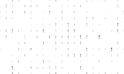 Poster - Seamless background pattern of evenly spaced black floor lamp symbols of different sizes and opacity. Vector illustration on white background