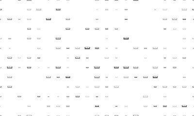 Poster - Seamless background pattern of evenly spaced black sofa icons of different sizes and opacity. Illustration on transparent background