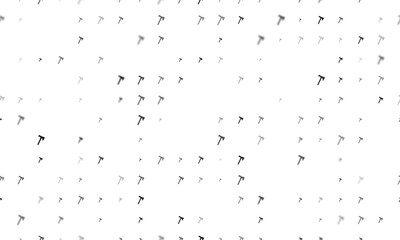 Poster - Seamless background pattern of evenly spaced black axe symbols of different sizes and opacity. Illustration on transparent background