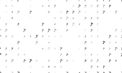 Poster - Seamless background pattern of evenly spaced black axe symbols of different sizes and opacity. Illustration on transparent background