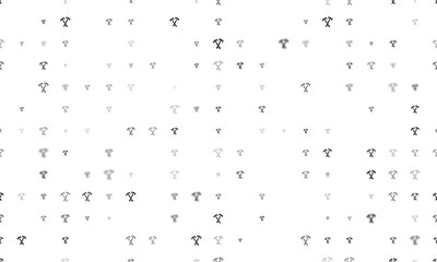 Poster - Seamless background pattern of evenly spaced black crossed axes symbols of different sizes and opacity. Illustration on transparent background