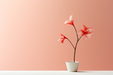 Wall Mural - Minimal Graphics of Spring Flowers: Embracing Nature's Beauty with Stunning Visuals, generative AI