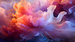 Beautiful mix of white purple, and pink smoke that forms flower; Abstract background; 4k(16:9)