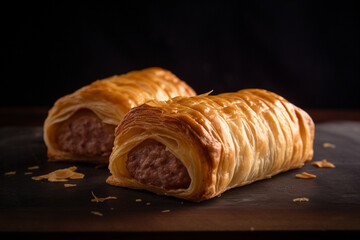 Two sausage rolls generative AI