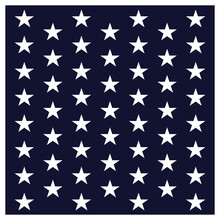 White Stars On A Dark Blue Background. American Flag Pattern. Vector Illustration. Abstract Background 