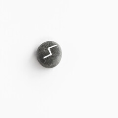 Rune stone on white background 