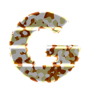 Symbol made of colored spots. letter g
