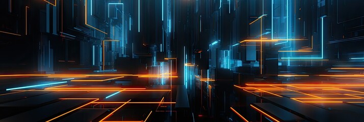 abstract futuristic image isolated on black background Generative AI