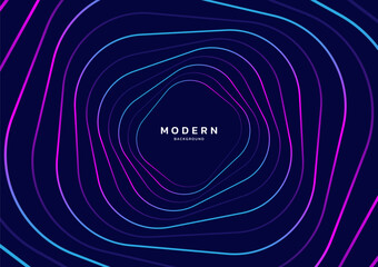 Aufkleber - Modern colorful background New Trend. Abstract smooth line high tech frame. Concept technology, futuristic, Ai, network, business, online, financial, presentation, cover, advert	