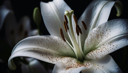 Poster - Beautiful bouquet of multi colored orchids, elegance in nature design generated by AI