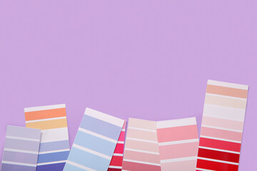 Poster - Many color palettes on lilac background