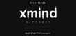 XMIND abstract digital alphabet font. Minimal technology typography, Creative urban sport fashion futuristic font and with numbers. vector illustration