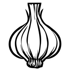 Vibrant Garlic Bulb: Vector Garlic Bulb Illustration