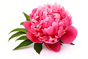 Wall Mural - Peony isolated on white background.