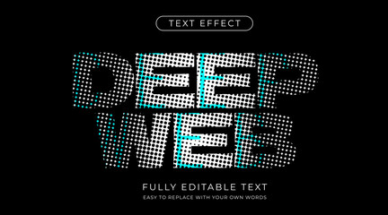 Poster - editable text effect with digital halftone style