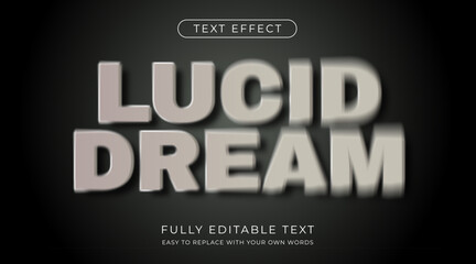 Wall Mural - 3d editable text with blurred effect