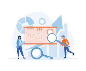 Poster - data science research, analysis in the finance industry. analytical data experts manage the data. fl