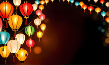 Mid Autumn Festival With Colorful Lanterns In Various Shapes And Sizes Symbolizing New Beginnings