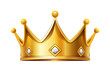A golden crown on a white background