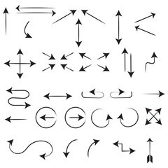 Wall Mural - Arrows big black set icons. Arrow icon. Arrow vector collection. Arrow. Cursor. Modern simple arrows. Vector illustration