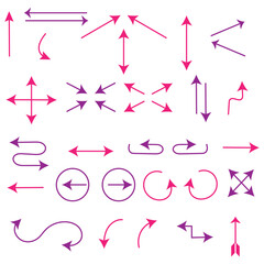 Wall Mural - Arrows big black set icons. Arrow icon. Arrow vector collection. Arrow. Cursor. Modern simple arrows. Vector illustration