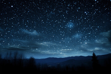 Wall Mural - illustration of a view of stars in the night sky