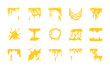 © Zulhadi - Set of cheese melt element vector illustration