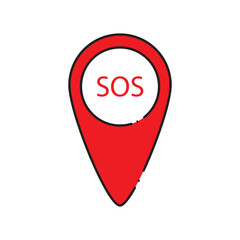 Poster - sos icon vector