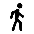 © Chinara - Walk icon. A person walking or walk sign flat icon for apps and websites