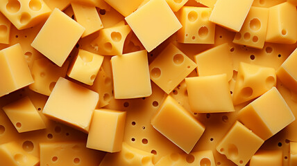 Canvas Print - texture cheese yellow background food, dairy product natural eco. fictional computer graphics