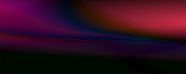 Poster - Background with trendy gradient and noise. Red and and black and purple colors. Glare from lenses, overlay texture. Vector banner with dust and smooth color transition