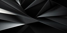 Black White Abstract Background. Geometric Shape. Lines, Triangles
