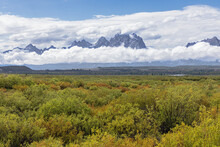 The Teton Range And The Snake River Valley Seen From The Cunningham Cabin